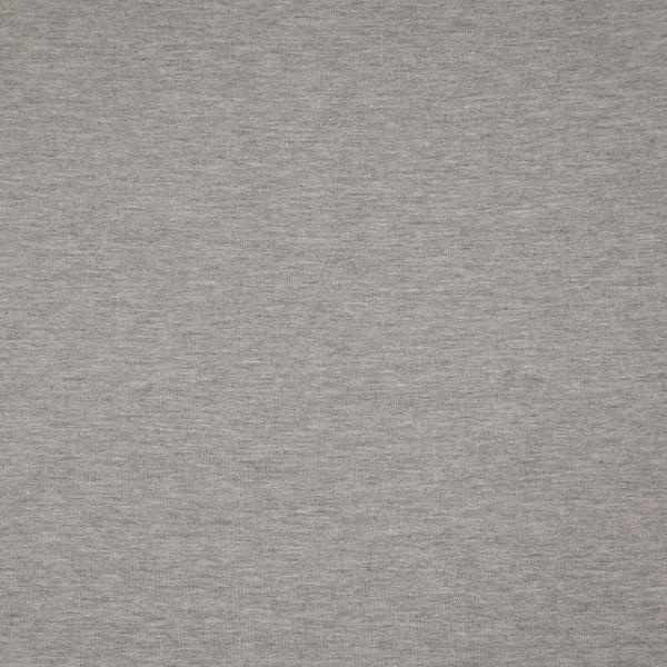 50 cm Reststück Wintersweat - Stretch Sweatshirt Uni Hellgrau Melange